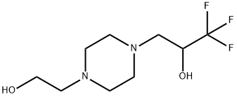 1,1,1-TRIFLUORO-3-[4-(2-HYDROXYETHYL)PIPERAZINO]-2-PROPANOL Struktur