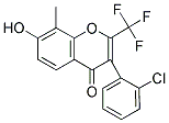 3-(2-CHLORO-PHENYL)-7-HYDROXY-8-METHYL-2-TRIFLUOROMETHYL-CHROMEN-4-ONE Struktur