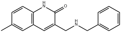 3-(BENZYLAMINO-METHYL)-6-METHYL-1H-QUINOLIN-2-ONE Struktur