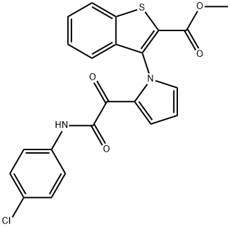 METHYL 3-(2-[2-(4-CHLOROANILINO)-2-OXOACETYL]-1H-PYRROL-1-YL)-1-BENZOTHIOPHENE-2-CARBOXYLATE Struktur