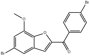 (5-BROMO-7-METHOXY-1-BENZOFURAN-2-YL)(4-BROMOPHENYL)METHANONE Struktur