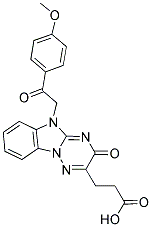 3-{5-[2-(4-METHOXYPHENYL)-2-OXOETHYL]-3-OXO-3,5-DIHYDRO[1,2,4]TRIAZINO[2,3-A]BENZIMIDAZOL-2-YL}PROPANOIC ACID Struktur