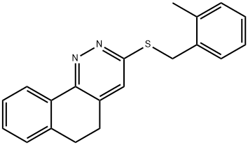 3-[(2-METHYLBENZYL)SULFANYL]-5,6-DIHYDROBENZO[H]CINNOLINE Struktur