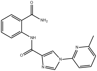 N-[2-(AMINOCARBONYL)PHENYL]-1-(6-METHYL-2-PYRIDINYL)-1H-IMIDAZOLE-4-CARBOXAMIDE Struktur