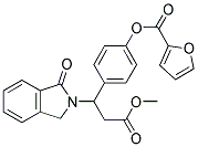 4-[3-METHOXY-3-OXO-1-(1-OXO-1,3-DIHYDRO-2H-ISOINDOL-2-YL)PROPYL]PHENYL 2-FUROATE Struktur