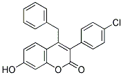 4-BENZYL-3(4'-CHLOROPHENYL)-7-HYDROXYCOUMARIN Struktur