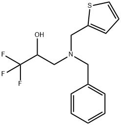 3-[BENZYL(2-THIENYLMETHYL)AMINO]-1,1,1-TRIFLUORO-2-PROPANOL Struktur