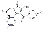 [3-(4-CHLOROBENZOYL)-4-HYDROXY-2-(4-METHYLPHENYL)-5-OXO-2,5-DIHYDRO-1H-PYRROL-1-YL]ACETIC ACID Struktur