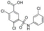 2,4-DICHLORO-5-(3-CHLORO-PHENYLSULFAMOYL)-BENZOIC ACID Struktur