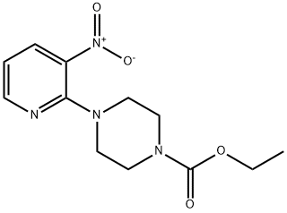 ETHYL 4-(3-NITRO-2-PYRIDINYL)TETRAHYDRO-1(2H)-PYRAZINECARBOXYLATE Struktur