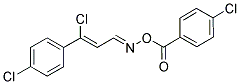 1-CHLORO-4-(1-CHLORO-3-([(4-CHLOROBENZOYL)OXY]IMINO)PROP-1-ENYL)BENZENE Struktur