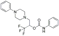 2,2,2-TRIFLUORO-1-[(4-PHENYLPIPERAZINO)METHYL]ETHYL N-PHENYLCARBAMATE Struktur