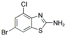 6-BROMO-4-CHLORO-1,3-BENZOTHIAZOL-2-AMINE Struktur