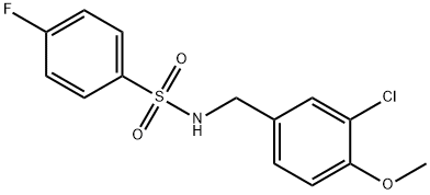 N-(3-CHLORO-4-METHOXYBENZYL)-4-FLUOROBENZENESULFONAMIDE Struktur