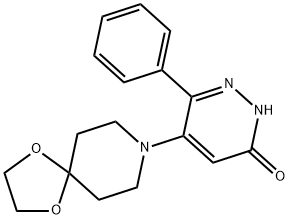 5-(1,4-DIOXA-8-AZASPIRO[4.5]DEC-8-YL)-6-PHENYL-3(2H)-PYRIDAZINONE Struktur