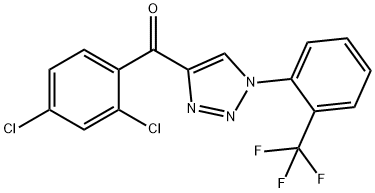 (2,4-DICHLOROPHENYL)(1-[2-(TRIFLUOROMETHYL)PHENYL]-1H-1,2,3-TRIAZOL-4-YL)METHANONE Struktur