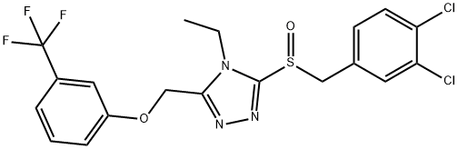 3,4-DICHLOROBENZYL 4-ETHYL-5-([3-(TRIFLUOROMETHYL)PHENOXY]METHYL)-4H-1,2,4-TRIAZOL-3-YL SULFOXIDE Struktur