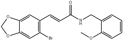 (E)-3-(6-BROMO-1,3-BENZODIOXOL-5-YL)-N-(2-METHOXYBENZYL)-2-PROPENAMIDE Struktur