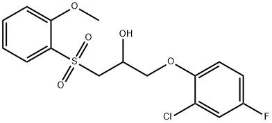 1-(2-CHLORO-4-FLUOROPHENOXY)-3-[(2-METHOXYPHENYL)SULFONYL]-2-PROPANOL Struktur