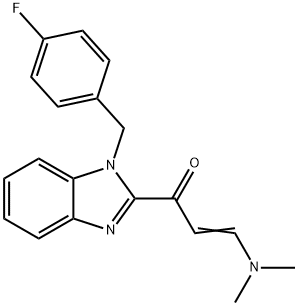 (Z)-3-(DIMETHYLAMINO)-1-[1-(4-FLUOROBENZYL)-1H-1,3-BENZIMIDAZOL-2-YL]-2-PROPEN-1-ONE Struktur