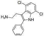 2-(4,7-DICHLORO-2-PHENYL-1H-INDOL-3-YL)ETHANAMINE Struktur