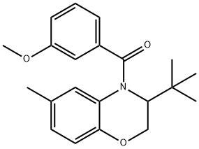 [3-(TERT-BUTYL)-6-METHYL-2,3-DIHYDRO-4H-1,4-BENZOXAZIN-4-YL](3-METHOXYPHENYL)METHANONE Struktur