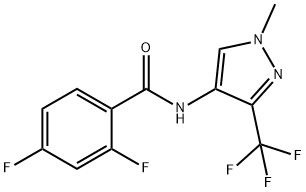 2,4-DIFLUORO-N-[1-METHYL-3-(TRIFLUOROMETHYL)-1H-PYRAZOL-4-YL]BENZENECARBOXAMIDE Struktur