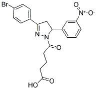 5-[3-(4-BROMOPHENYL)-5-(3-NITROPHENYL)-4,5-DIHYDRO-1H-PYRAZOL-1-YL]-5-OXOPENTANOIC ACID Struktur