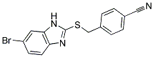 4-([(6-BROMO-1H-BENZIMIDAZOL-2-YL)THIO]METHYL)BENZONITRILE Struktur