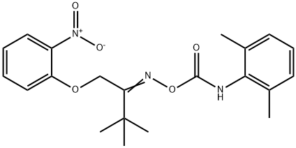 2-(([(((E)-2,2-DIMETHYL-1-[(2-NITROPHENOXY)METHYL]PROPYLIDENE)AMINO)OXY]CARBONYL)AMINO)-1,3-DIMETHYLBENZENE Struktur