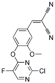 {4-[(2-CHLORO-5-FLUOROPYRIMIDIN-4-YL)OXY]-3-METHOXYBENZYLIDENE}MALONONITRILE Struktur