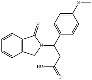 3-[4-(METHYLSULFANYL)PHENYL]-3-(1-OXO-1,3-DIHYDRO-2H-ISOINDOL-2-YL)PROPANOIC ACID Struktur