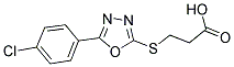 3-([5-(4-CHLOROPHENYL)-1,3,4-OXADIAZOL-2-YL]THIO)PROPANOIC ACID Struktur