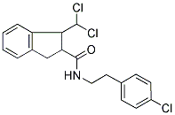 N-(4-CHLOROPHENETHYL)-1-(DICHLOROMETHYL)INDANE-2-CARBOXAMIDE Struktur