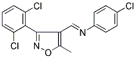 4-CHLORO-N-([3-(2,6-DICHLOROPHENYL)-5-METHYLISOXAZOL-4-YL]METHYLENE)ANILINE Struktur