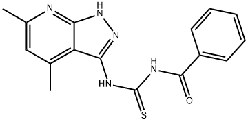 N-BENZOYL-N'-(4,6-DIMETHYL-1H-PYRAZOLO[3,4-B]PYRIDIN-3-YL)THIOUREA Struktur