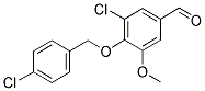 3-CHLORO-4-[(4-CHLOROBENZYL)OXY]-5-METHOXYBENZALDEHYDE Struktur