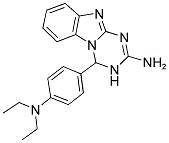 4-[4-(DIETHYLAMINO)PHENYL]-3,4-DIHYDRO[1,3,5]TRIAZINO[1,2-A]BENZIMIDAZOL-2-AMINE Struktur