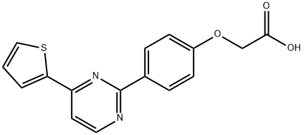 2-(4-[4-(2-THIENYL)-2-PYRIMIDINYL]PHENOXY)ACETIC ACID Struktur