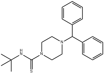 ((TERT-BUTYL)AMINO)(4-(DIPHENYLMETHYL)PIPERAZINYL)METHANE-1-THIONE Struktur