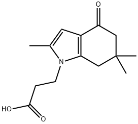 3-(2,6,6-TRIMETHYL-4-OXO-5,6,7-TRIHYDROINDOLYL)PROPANOIC ACID Struktur