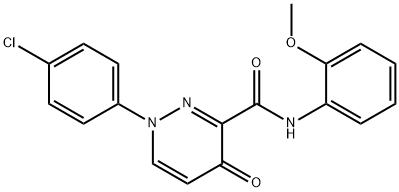 1-(4-CHLOROPHENYL)-N-(2-METHOXYPHENYL)-4-OXO-1,4-DIHYDRO-3-PYRIDAZINECARBOXAMIDE Struktur