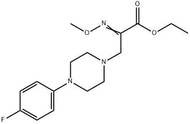 ETHYL 3-[4-(4-FLUOROPHENYL)PIPERAZINO]-2-(METHOXYIMINO)PROPANOATE Struktur