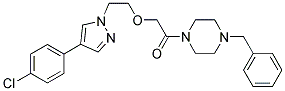 1-BENZYL-4-[2-(2-(4-(4-CHLOROPHENYL)-1H-PYRAZOL-1-YL)ETHOXY)-1-OXOETHYL]PIPERAZINE Struktur