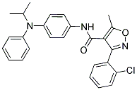 (3-(2-CHLOROPHENYL)-5-METHYLISOXAZOL-4-YL)-N-(4-((ISOPROPYL)PHENYLAMINO)PHENYL)FORMAMIDE Struktur