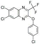 4-CHLOROPHENYL 6,7-DICHLORO-3-(TRIFLUOROMETHYL)-2-QUINOXALINYL ETHER Struktur