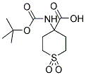 4-N-(TERT-BUTOXYCARBONYL)-AMINO-4-CARBOXY-1,1-DIOXO-TETRAHYDROTHIOPYRAN Struktur