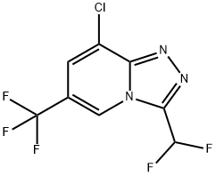 8-CHLORO-3-(DIFLUOROMETHYL)-6-(TRIFLUOROMETHYL)[1,2,4]TRIAZOLO[4,3-A]PYRIDINE Struktur