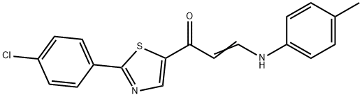 (E)-1-[2-(4-CHLOROPHENYL)-1,3-THIAZOL-5-YL]-3-(4-TOLUIDINO)-2-PROPEN-1-ONE Struktur