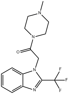 1-(4-METHYLPIPERAZINO)-2-[2-(TRIFLUOROMETHYL)-1H-1,3-BENZIMIDAZOL-1-YL]-1-ETHANONE Struktur